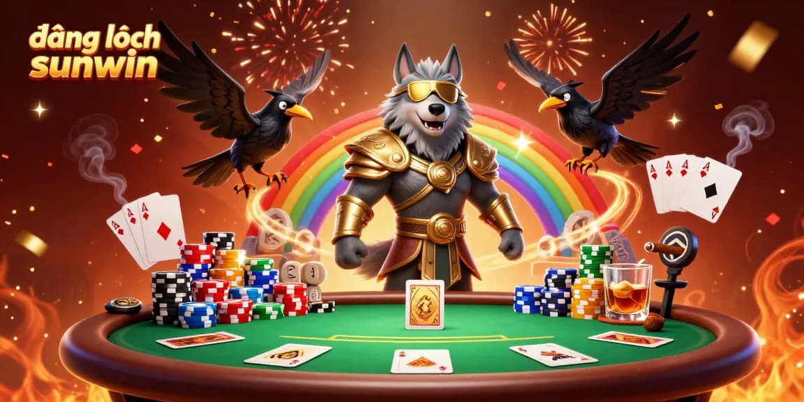 Experience gaming excitement with đăng nhập sunwin surrounded by vibrant casino elements and characters.