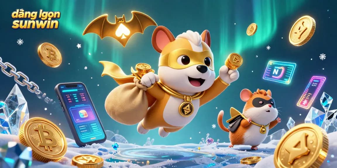 Experience đăng nhập sunwin with an exciting superhero scene filled with gold coins and casino symbols.