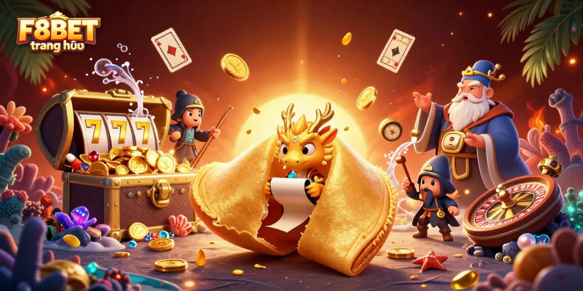 Engage with the excitement of F8BET trang chủ as a wise dragon reveals fortunes amidst a vibrant casino atmosphere.