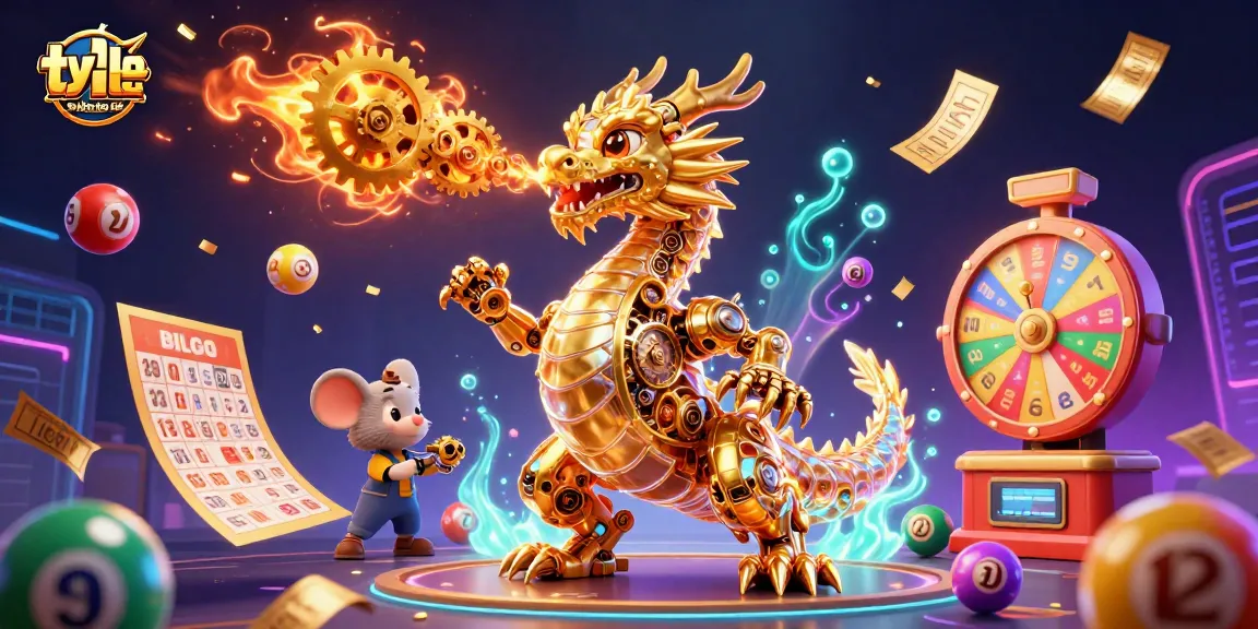 Engage with ty le keo nha cai through vibrant lottery elements and a golden dragon in animated illustration.